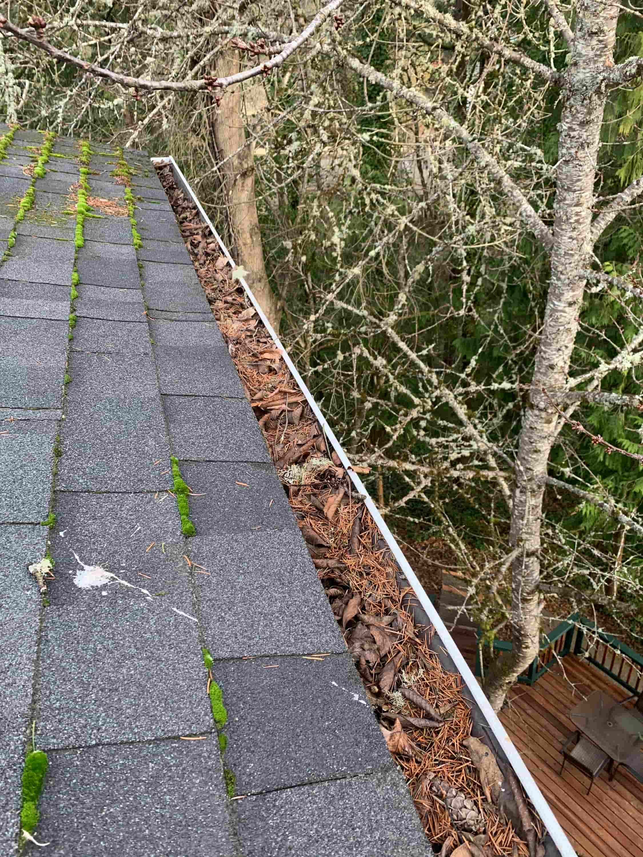 cleaning downspouts