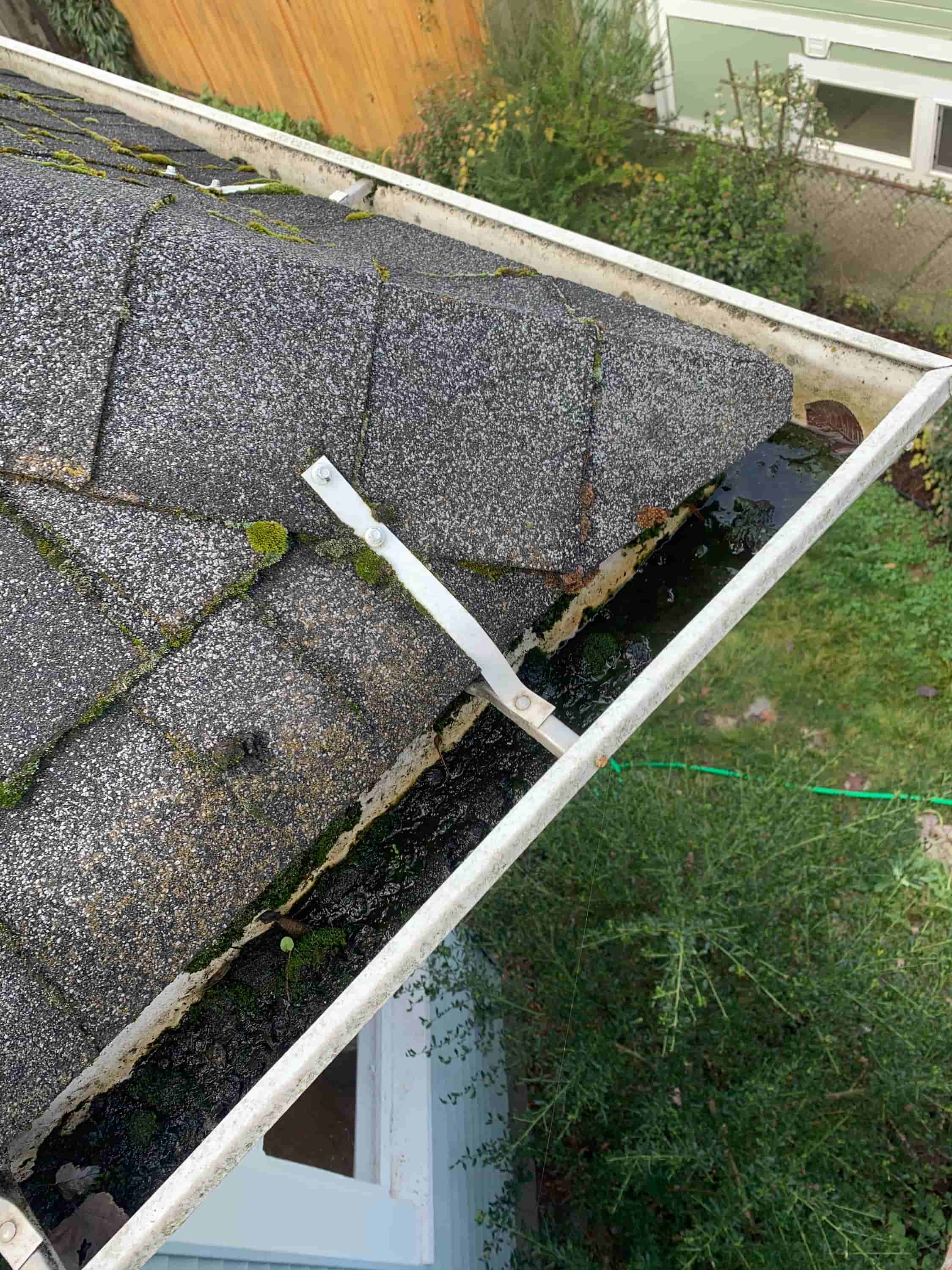 clogged drain pipe gutter