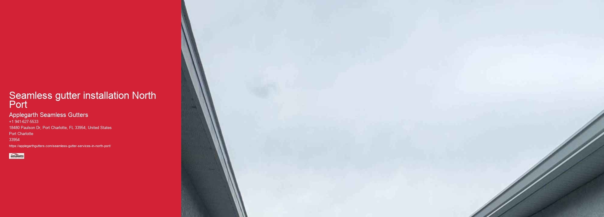 Seamless gutter installation North Port