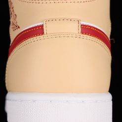 Air Jordan 1 Mid Beige Red AJ1 1 554724201