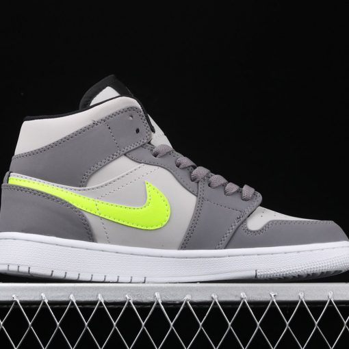 Air Jordan 1 Mid Grey Volt AJ1 1 554724072