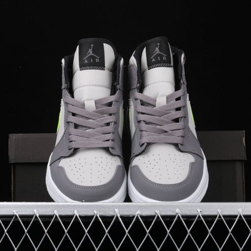 Air Jordan 1 Mid Grey Volt AJ1 1 554724072