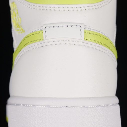 G Air Jordan AJ1 Mid White Lime AJ1 1 BQ6472131