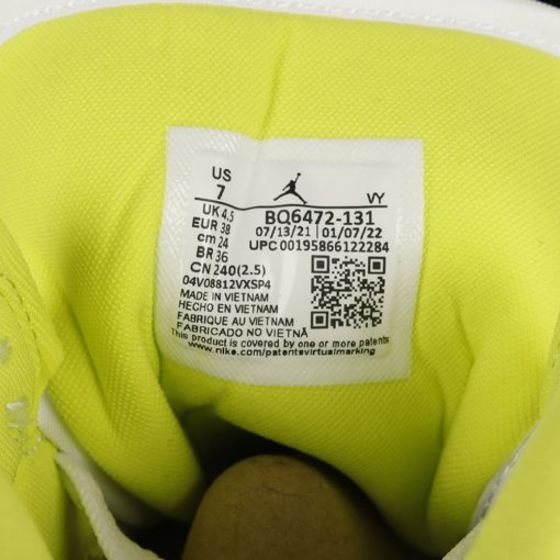 G Air Jordan AJ1 Mid White Lime AJ1 1 BQ6472131