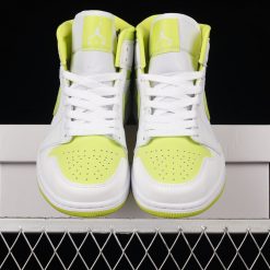 G Air Jordan AJ1 Mid White Lime AJ1 1 BQ6472131