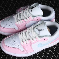 Z Air Jordan 1 Low WhitePink FoamGlacier Blue AJ1 1 HM3706141