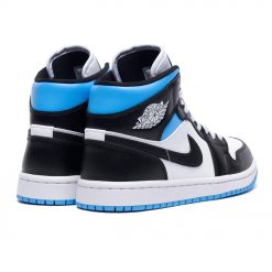 AIR JORDAN 1 MID BLACK UNIVERSITY BLUE