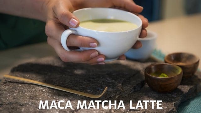 maca matcha latte culinary video production