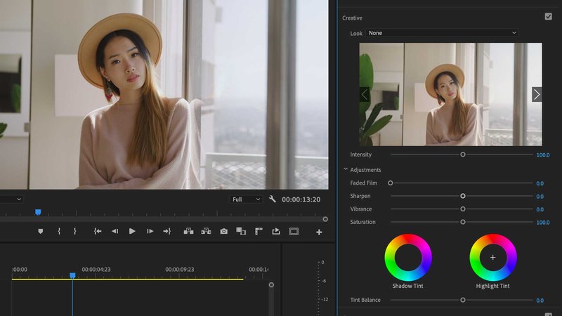 Adobe Premiere Pro Lumetri Color Panel Creative Correction