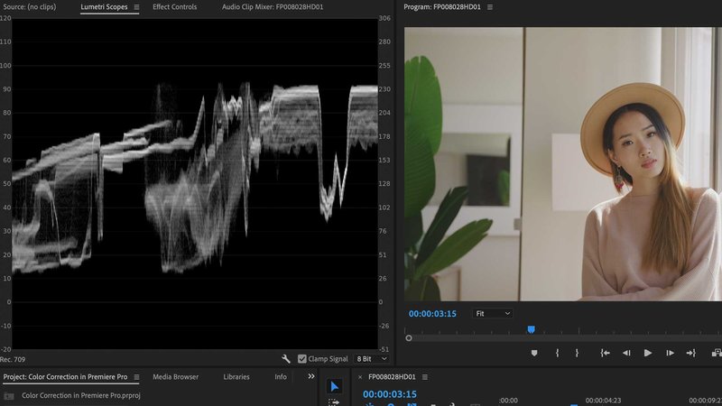 Premiere Pro Lumetri Scopes Waveform Monitor Luma