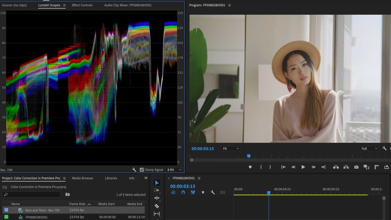 Premiere Pro Lumetri Scopes Waveform Monitor