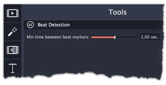 movavi video editor audio beat detection
