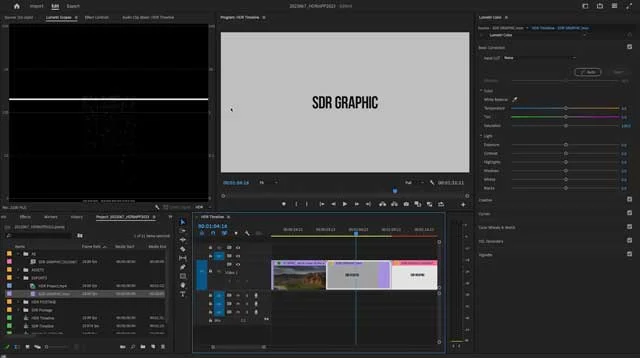 premiere-pro-dim-SDR-graphic-on-HDR-timeline