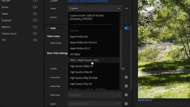 premiere-pro-export-HDR-to-HEVC-preset