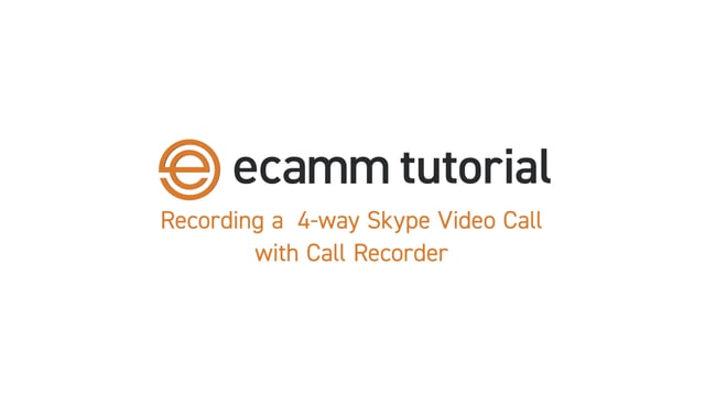 Software Tutorial: Recording a 4-Way Skype with ecamm Call Recorder