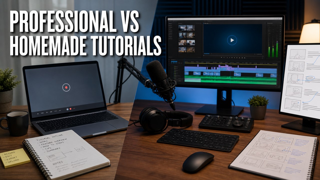 Professional vs. Homemade Software Tutorial Videos