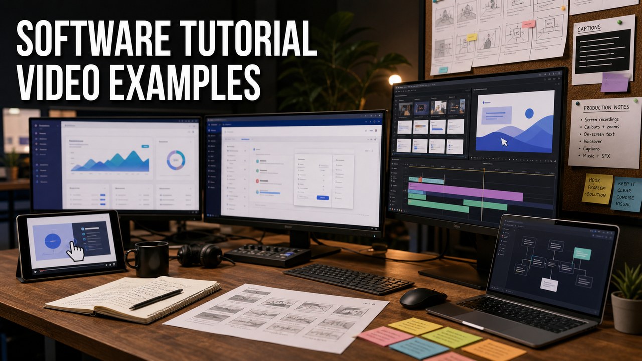 Software Tutorial Video Examples for SaaS, Apps, and Training