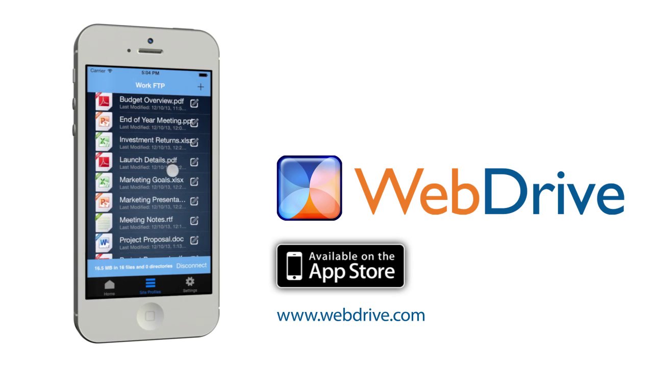 WebDrive iOS Screencast Promo Video