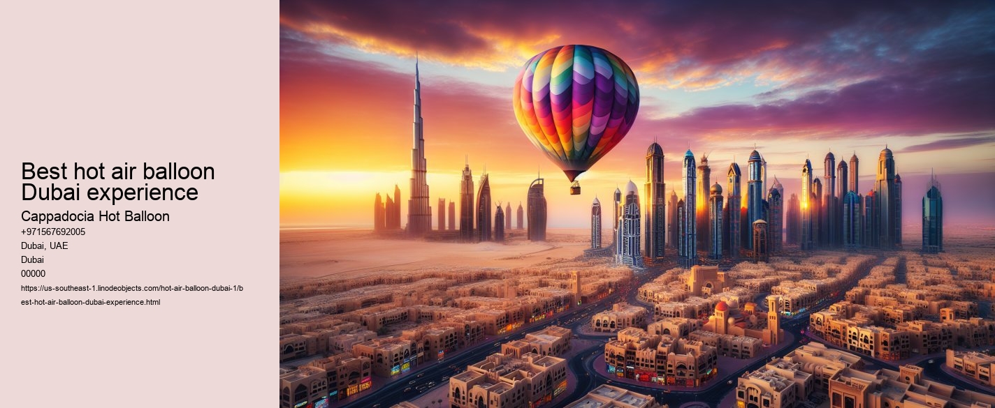 Best hot air balloon Dubai experience