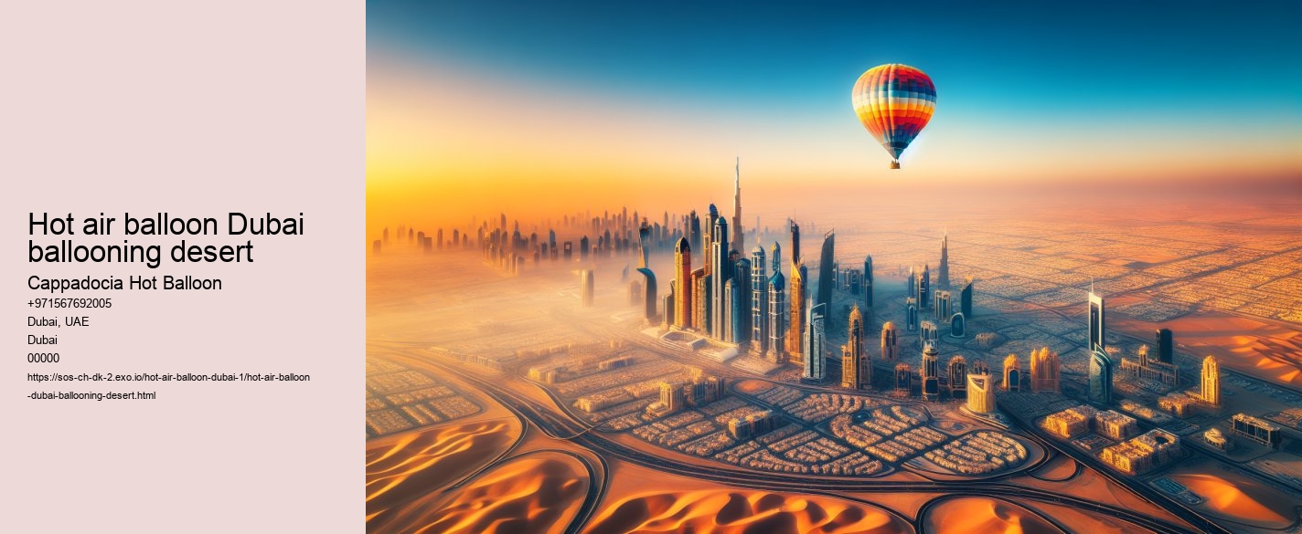 Hot air balloon Dubai ballooning desert