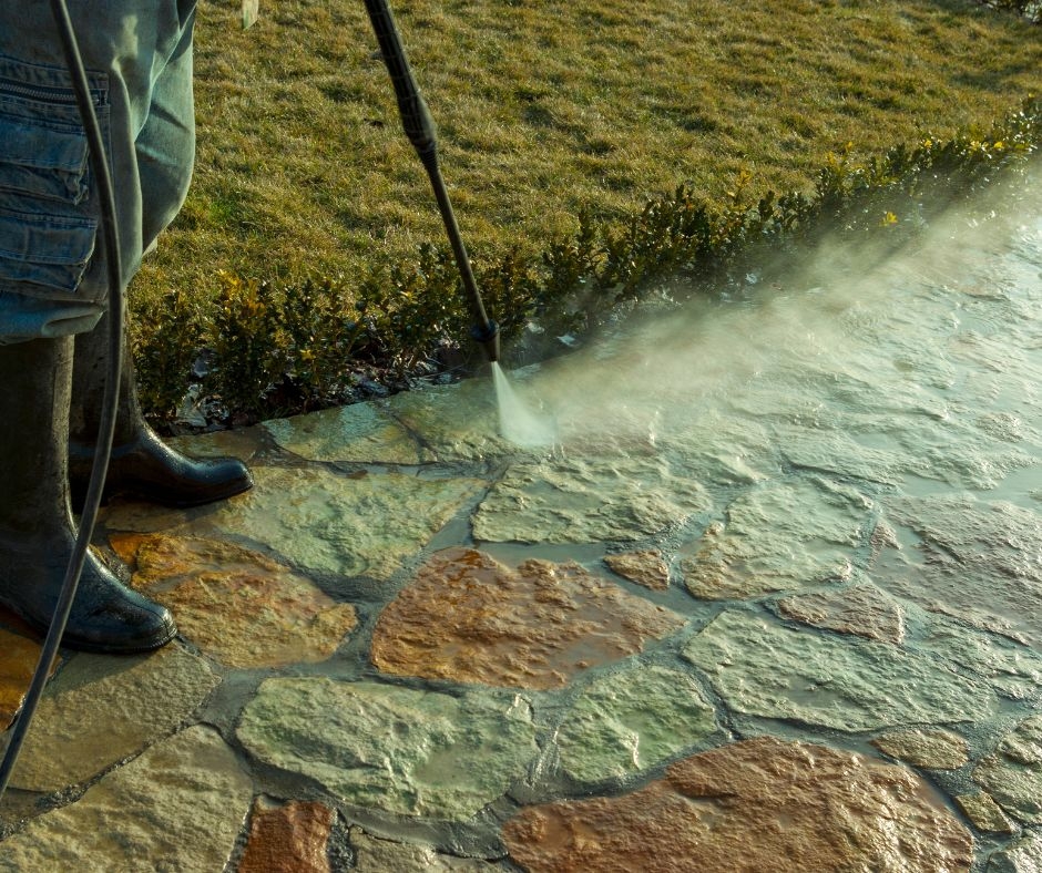 How can you protect your garden during pressure cleaning in Sutherland Shire?