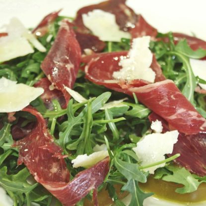 Arugula, parmesan and Jamón Ibérico Pata Negra Salad