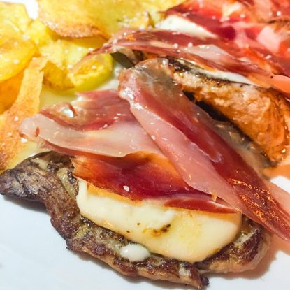 Sirloin with Manchego Cheese and Iberian Ham