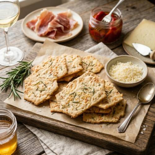 Rosemary Manchego Crackers