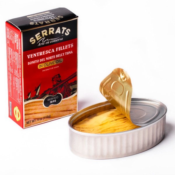 Bonito del Norte Belly Tuna “Ventresca” fillets from Bermeo, Spain. 4 oz.