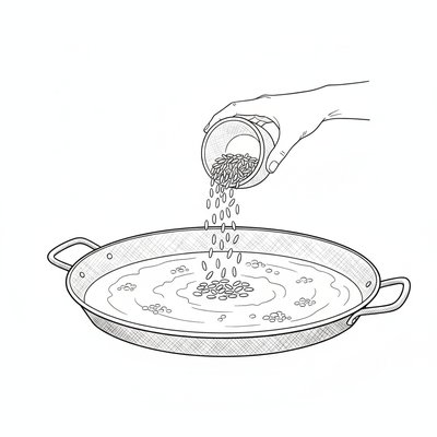 Step 3: Add rice and cook