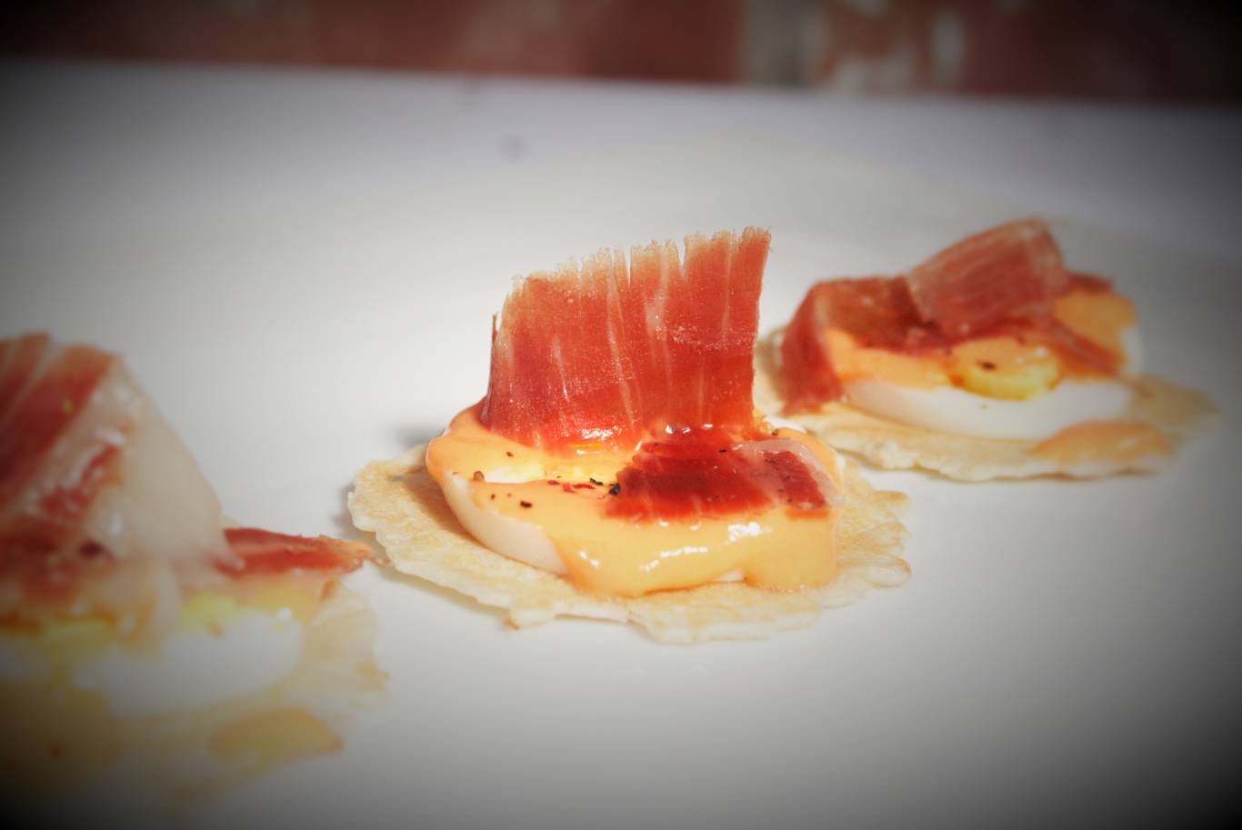 Jamón Ibérico and Salmorejo Tapa