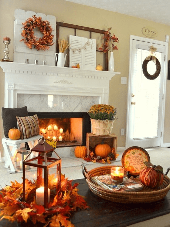Thanksgiving mantel | Thanksgiving Decoration