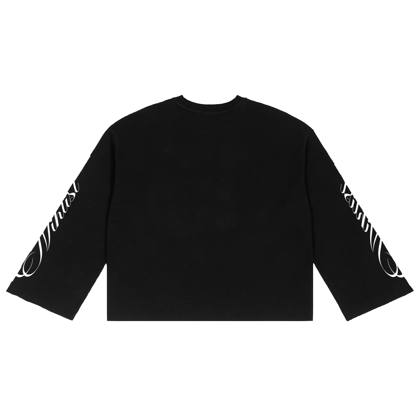 'Nihlist' Waffle Raw Edge Long Sleeve