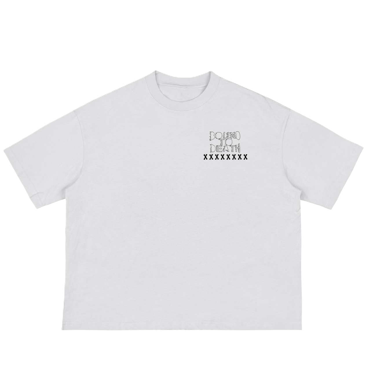 Bound To Death 'Thermal Skull' Graphic Boxy T-Shirt