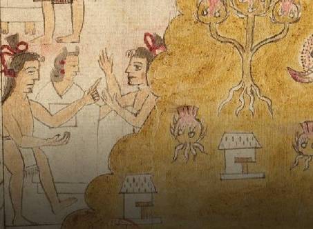 El códice Azcatitlán en grande. Caminatas ilustradas de México - Tenochtitlán