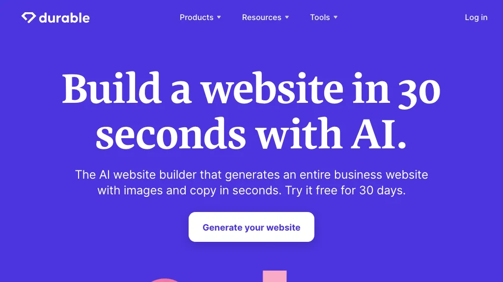 Durable AI Site Builder thumbnail