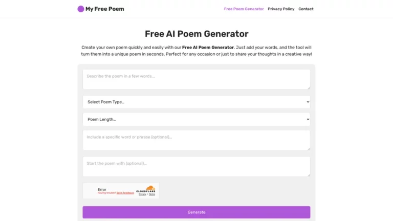 free poem generator