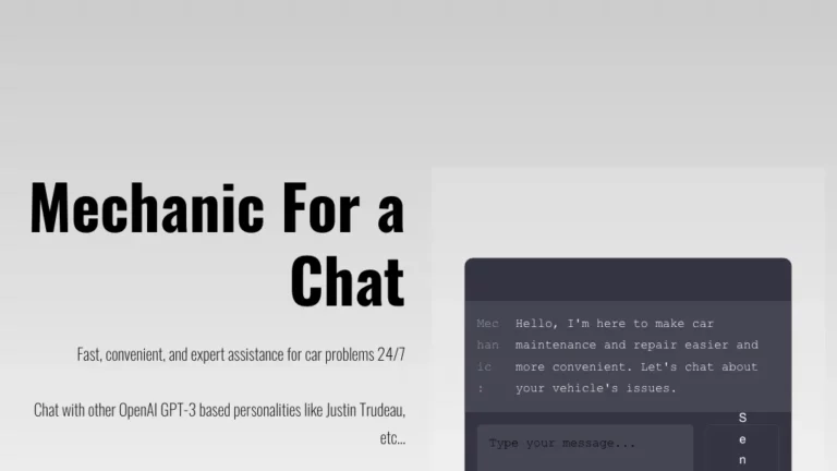 mechanic for a chat