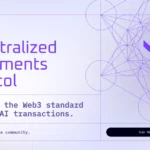 Nevermined 1 Earlier Nevermined homepage with a geometric logo and decentralized AI-payments promotional text