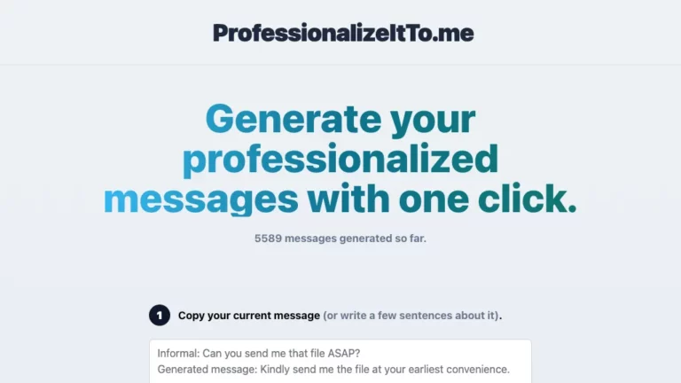 professionalize it to me