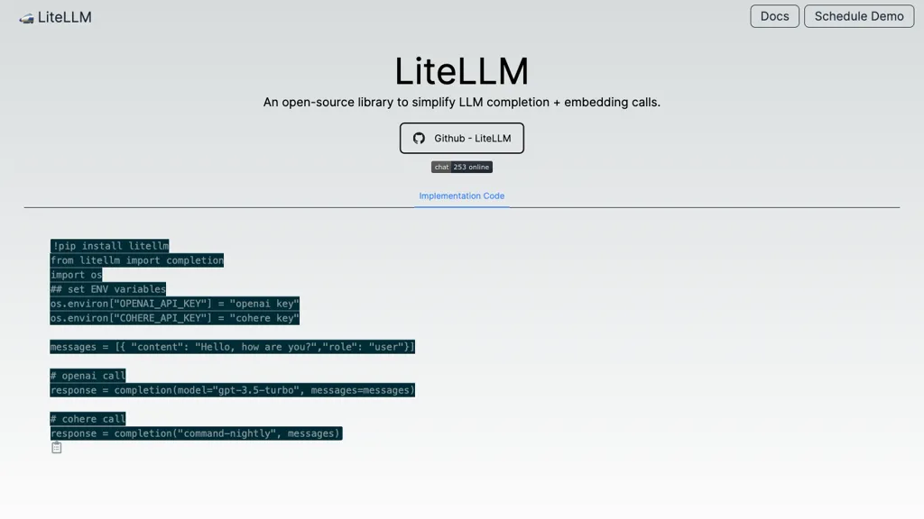 LiteLLM Simplifying Large Language Models For Developers