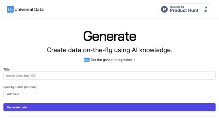 universal data generator