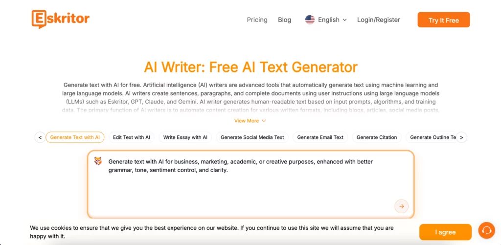 Eskritor AI Writer
