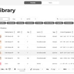 Roland Melody Flip Library interface with genre, key and BPM filters and a list of musical palettes.
