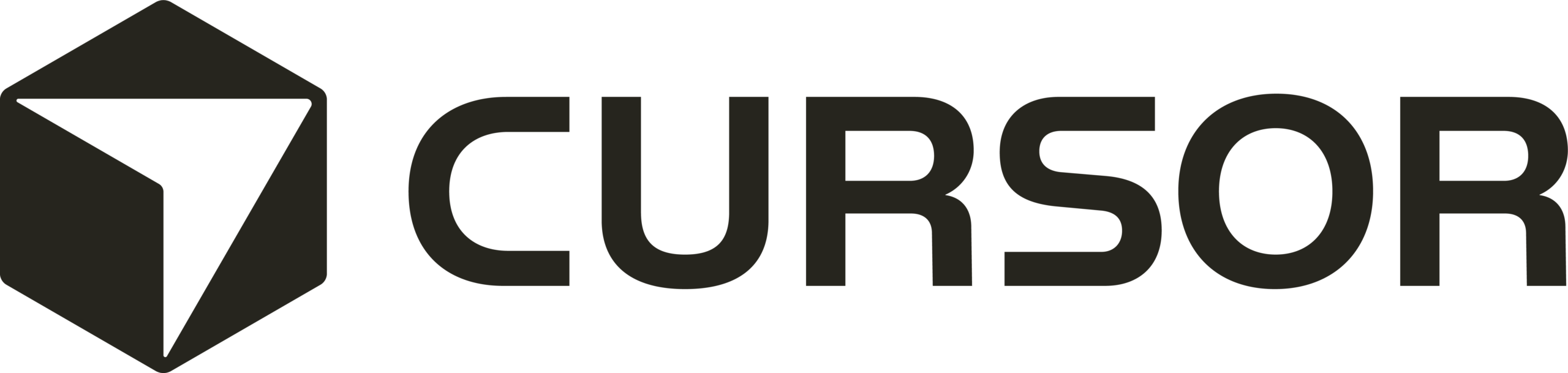 Official Cursor horizontal logo with its geometric symbol and Cursor wordmark.