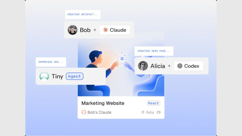 AgentGrid.io: A Shared Workspace for Humans and AI Agents 6 AgentGrid.io illustration