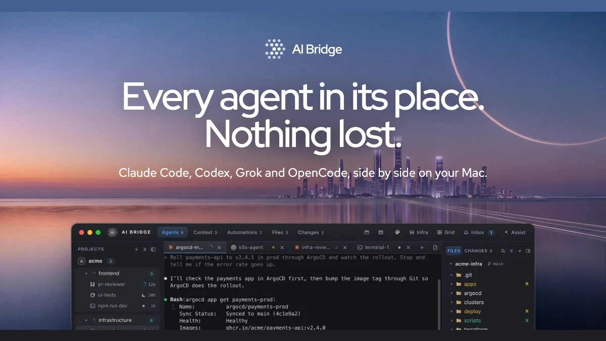 AI Bridge app illustration