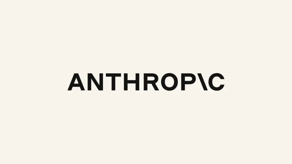 Anthropic logo on a cream background.