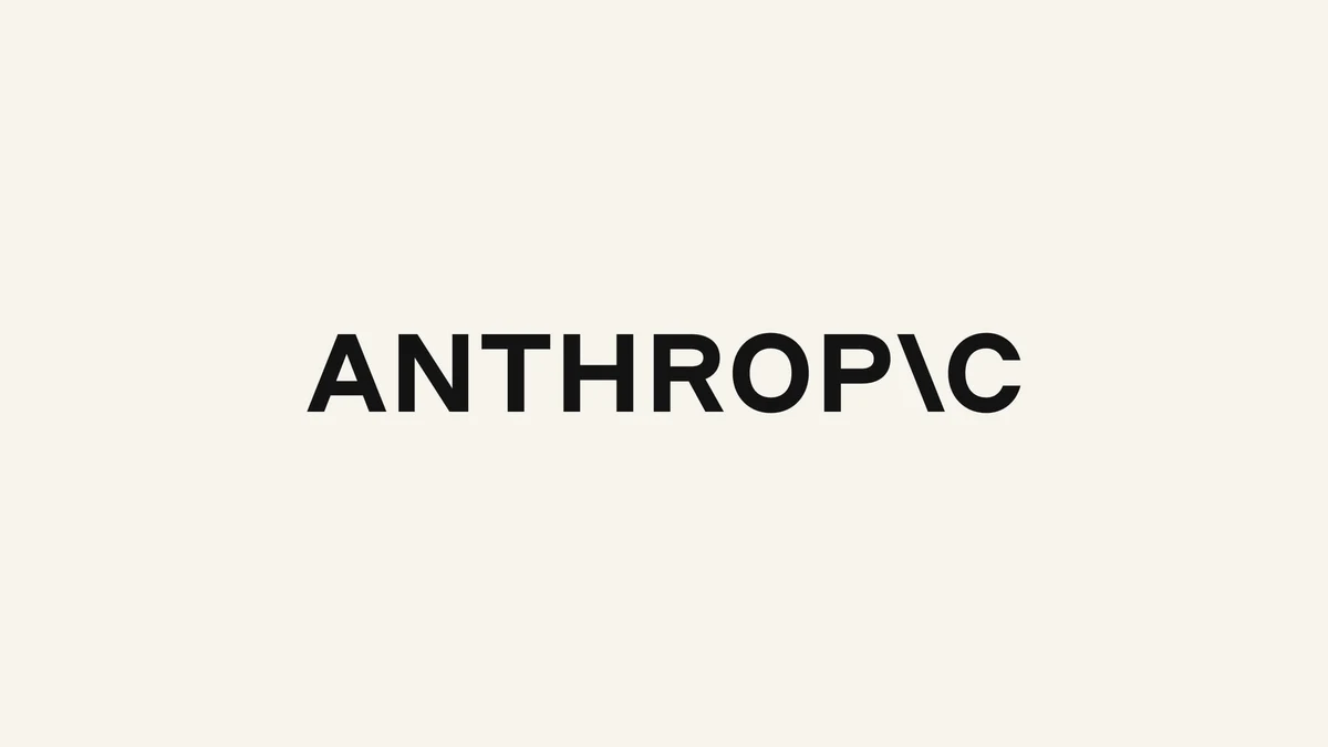 Anthropic logo on a cream background.