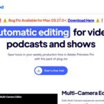 AutoPod official homepage showing its video podcast editing headline and free-trial button.
